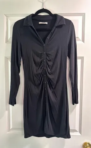 Abercrombie Black Button Up Dress thumbnail 1