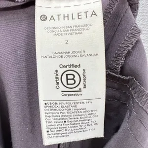 Athleta Savannah Jogger Pants‎ Dusk Violet Paperbag Waist FeatherweightStretch 2 thumbnail 6