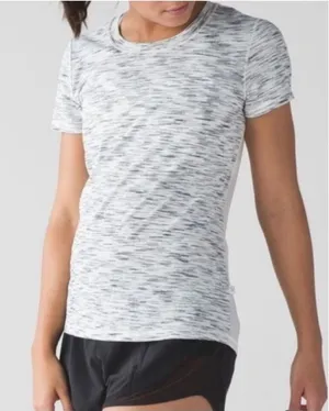 Lululemon Beat‎ the Heat Short Sleeve Top Women's S Tiger Space Dye Athleisure thumbnail 1