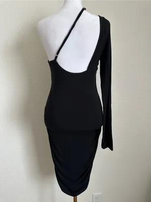 I.AM.GIA Silene One Shoulder Cut Out Ring Detail Bodycon Mini Dress in Black S thumbnail 12