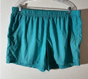 Columbia Women's Size XL 5" Inseam Teal Blue-Green Pull-On Elastic Waist Shorts thumbnail 1