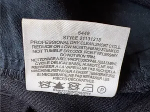 Tory Burch Christy Navy Wool Leather Trim Ankle Pants Size 2 thumbnail 6