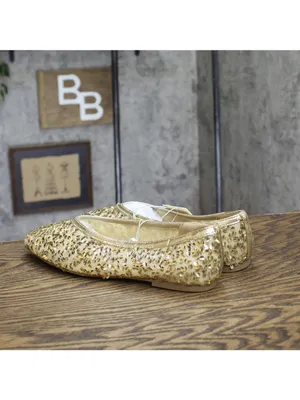 NWT A New Day Womens Sammie Shoes Sequin Ballet Flats 94685489 Gold Yellow 9M thumbnail 3