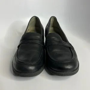 Dansko Danika burnished black‎ leather loafers stacked heel women's size 40/9.5 thumbnail 3
