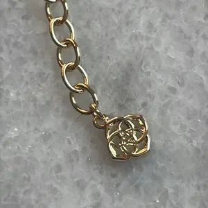 Kendra Scott pendant necklace genuine stone 14K gold over brass jewelry New OS thumbnail 4
