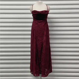 AU D'AMOUR Womens Dress Size Small Burgundy Midi Open Back Cocktail Party thumbnail 3