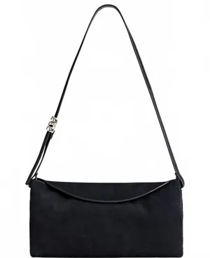 Madewell The Date Night Shoulder Bag in Suede NWOT Juniper Berry Blue thumbnail 1