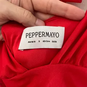 PEPPERMAYO- Divide Mini Dress Fire Red Size 4 thumbnail 5