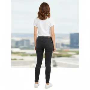 ZARA Basic Denim Black Low Rise, Skinny Jeans, US10 thumbnail 4