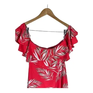 Lulus Be-Leaf The Hype Coral Pink Off-the-Shoulder Mini Dress thumbnail 4