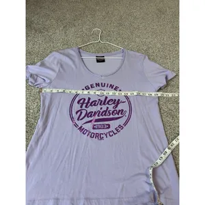 Genuine Harley Davidson Fort‎ Bragg Fayetteville NC Purple V-Neck Tee L thumbnail 6