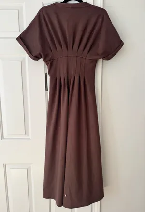 Anthropologie The Tobie Faux Suede Maxi Shirt Dress by Exquise, Size XS thumbnail 13