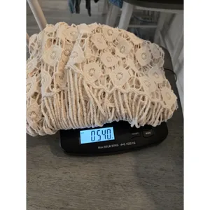 Rebellion Again Crochet Fringe Kimono Duster Cardigan Cream Ivory Women Size S thumbnail 10