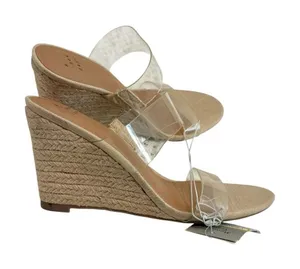 A New Day Ansel 8.5 double clear strap espadrille wedge sandal 3649 thumbnail 1