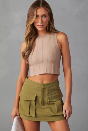 Vici Ribbed Crop Tank Top thumbnail 10