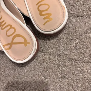 Sam Edelman Cream Loafers with Gold Accent thumbnail 4