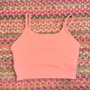 PINKY ORANGE ATHLETIC CROP CAMI TANK thumbnail 1
