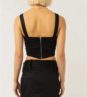 Peppermayo Surrender Bustier Black with Mental Buckle Accent Size 2 thumbnail 2