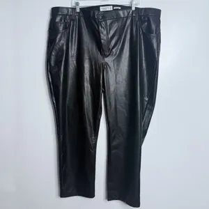 NEW Abercrombie & Fitch Curve Love 90's Straight Ultra High Rise Black 24 Plus thumbnail 2