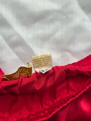 Victoria’s Secret Vintage Gold Label red Satin Pajama Pants thumbnail 3