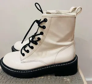 Forever 21 white combat boots Martan style size 6 thumbnail 1