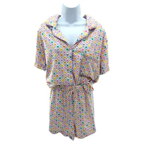 Roller Rabbit Target Geo Hearts Pajama Set Shorts Top Pastel Coquette Plus XXL thumbnail 3