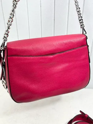 Michael Kors Handbag Bedford Legacy Leather Flap Crossbody Raspberry Pink thumbnail 11