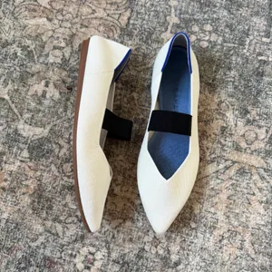 Rothy's The Point Mary Jane Love Bird Flats Cream White with Strap W7.5 thumbnail 2