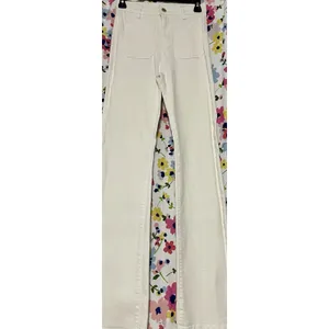Sinsay Denim High Rise White Flared Leg Stretch Pockets Sz 24 Waist 32 Inseam thumbnail 3