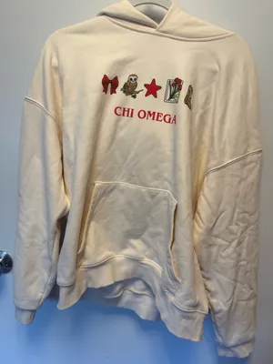 Chi omega custom heavyweight hoodie Red Size M thumbnail 1