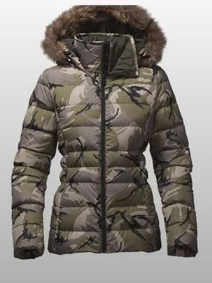 The North Face Gotham II Hooded Down Puffer Jacket Camo Army Green - Women's XL thumbnail 1