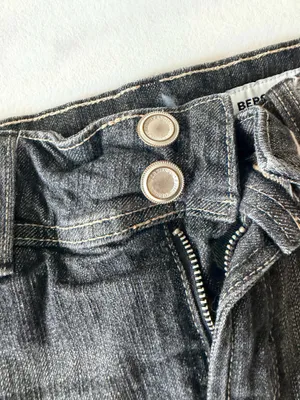 Bershka denim grey skirt thumbnail 5