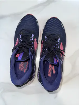Brooks Women's Running Sneakers - Navy with Pink & Purple Accents thumbnail 3