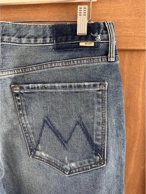 MOTHER Superior The Trickster Skimp Fray Thrill Seeker Distressed Jeans Women 31 thumbnail 13