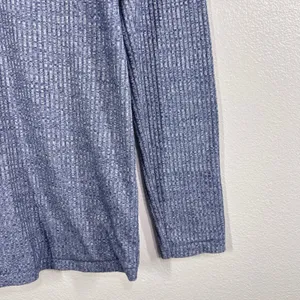 A Pea in the Pod Blue Ribbed Henley Maternity Top Women's M Long Sleeve Stretch‎ thumbnail 7