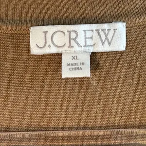 J Crew Sleeveless‎ Sweater Tank Camel Knit Crew Neck Preppy Classic XL Old Money thumbnail 3