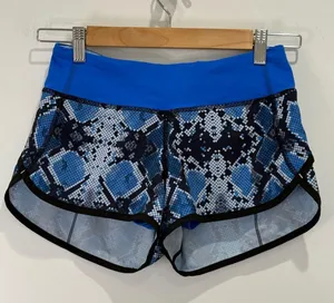 Lululemon Run Speed Short Mini Ziggy Snake Caspian Blue Size 2 Running Sporty thumbnail 4