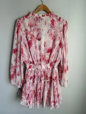 MISA Los Angeles Lorena Dress in Abstract Rose Flora Medium thumbnail 4