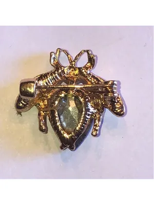 Elegant Gold Tone CZ Rhinestone Bee Scatter Pin Brooch thumbnail 5