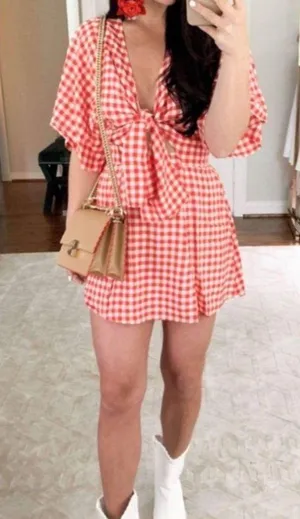 Buddy Love Red Gingham Dress | Gameday | Gingham | Sundress | Boutique thumbnail 3