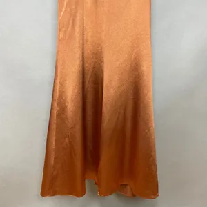 Birdy Grey Bridesmaid Dress Lydia Rust Satin Cowl High Slit Size XS Summer Fall thumbnail 11