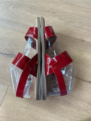 JOURNEE LAVINE MULTI STRAP SANDALS IN STATEMENT SIZE 5.5 Red thumbnail 6