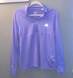 Adidas Purple Quarter Zip thumbnail 1