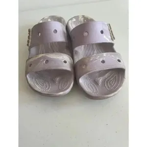 Unisex Crocs Sandals Slides Birkenstock‎ Style Purple Size M8/W10 GUC! thumbnail 3