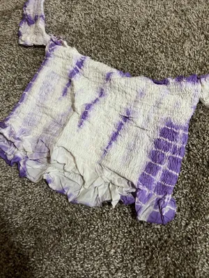 Kiwi & Punch Purple And White Top Womans Small New thumbnail 8