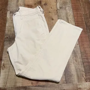 J. Crew Factory Women's Cream Corduroy Straight Leg Pants Sz 29 Classic Preppy thumbnail 1
