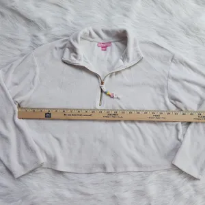 Stoney Clover -808 Lane White Sweatshirt 1/3 zip‎ up Medium thumbnail 6