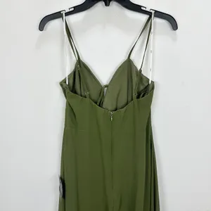 Lulus Marveled Beauty Olive Green Sleeveless Tie-Front Maxi Dress Medium NWT thumbnail 12