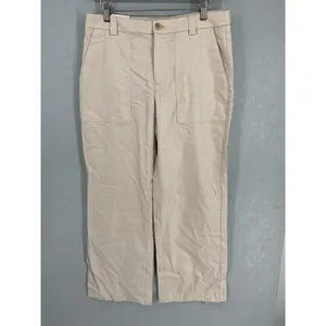 Banana Republic Womens Straight Pant Mid-Rise Twill Beige 8 thumbnail 2