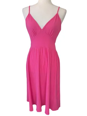 beachsissi V Neck Solid Color Tie Back Dress thumbnail 3
